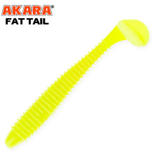 Силиконовые приманки Akara Fat Tail 120 мм,  цвет #04Y, 4 шт.