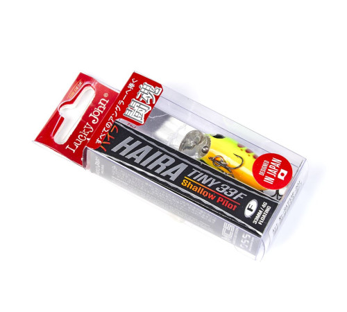 Воблер Lucky John Pro Series HAIRA TINY 33F Shallow Pilot, цвет 201
