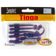 Силиконовые приманки Lucky John Pro Series TIOGA 2.9in T91, 7шт, виброхвост