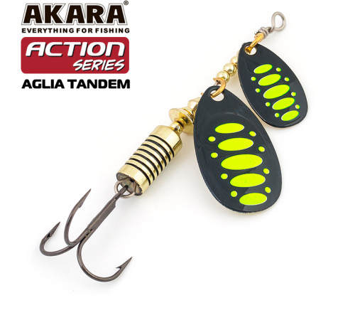 Блесна вертушка Akara Action Series Aglia Tandem №1/3 (8 гр) цвет A34