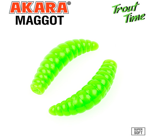Силиконовые приманки Akara Trout Time MAGGOT 1.6 Shrimp, форелевая, 40,6 мм, цвет #452, 10 шт.