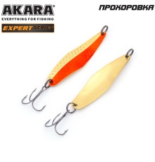 Блесна колеблющаяся Akara Expert Прохоровка 80 (25 гр) цвет 15/GO