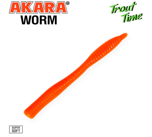 Силиконовые приманки Akara Trout Time WORM 3 Cheese, форелевая, 76,2 мм, цвет #W3, 10 шт.