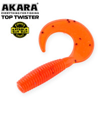 Силиконовые приманки Akara Eatable Top Twister 50 мм, цвет #204, 8 шт.