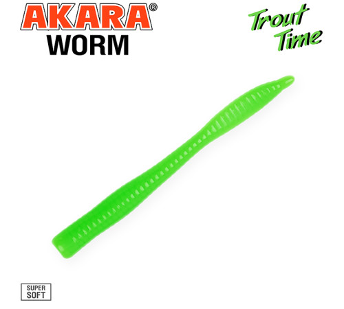 Силиконовые приманки Akara Trout Time WORM 3 Cheese, форелевая, 76,2 мм, цвет #W3, 10 шт.