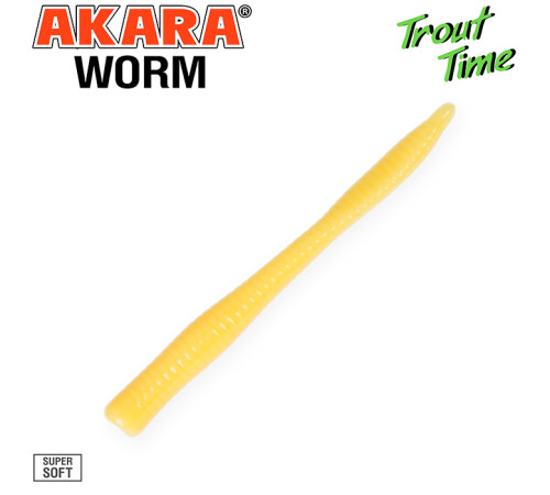 Силиконовые приманки Akara Trout Time WORM 3 Cheese, форелевая, 76,2 мм, цвет #W3, 10 шт.