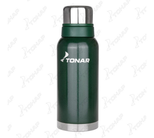 Термос (HS.TM-057-G) 1000ML с ситечком зеленый (2 крышки-кружки) TONAR
