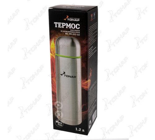 Термос (HS.TM-022-LG) 1200ML (дополн.пласт.чашка) TONAR