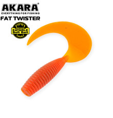 Силиконовые приманки Akara Eatable Fat Twister 45 мм, цвет #11, 8 шт.