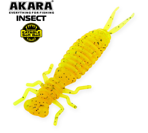 Силиконовые приманки Akara Eatable Insect 65 мм, цвет #437, 4 шт.