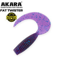 Силиконовые приманки Akara Eatable Fat Twister 45 мм, цвет #X040, 8 шт.