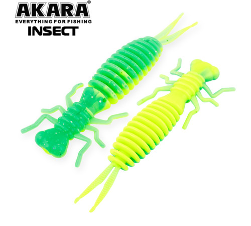 Силиконовые приманки Akara Insect 65 мм, цвет #88T, 4 шт.