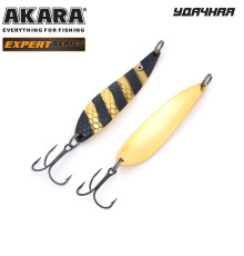 Блесна колеблющаяся Akara Expert Удачная 80 (18 гр) цвет 14/GO