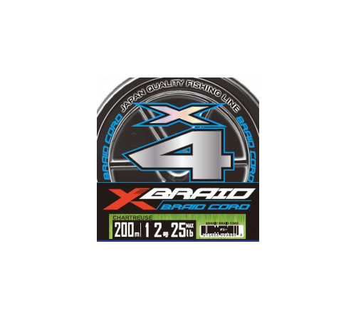 Шнур плетеный YGK X-Braid Braid Cord X4 150m #2.5/0.270mm 35lb/16.0kg