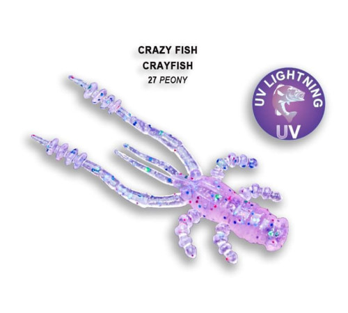 Силиконовая приманка Crazy Fish Crayfish 1.8" 26-45-27-6, цвет #27, 8 шт.