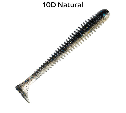 Силиконовая приманка Crazy Fish Vibro worm 3.4" 13-85-10d-6, цвет #10d, 5 шт.