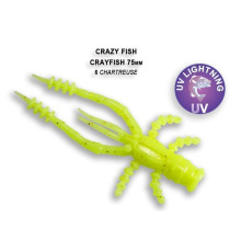 Силиконовая приманка Crazy Fish Crayfish 3" 34-75-6-6, цвет #6, 7 шт.