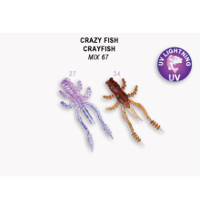 Силиконовая приманка Crazy Fish Crayfish 1.8" 26-45-M67-6, цвет #M67, 8 шт.