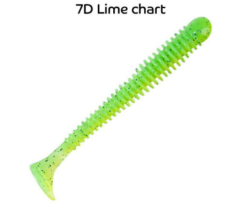 Силиконовая приманка Crazy Fish Vibro worm 3.4" 13-85-7d-6, цвет #7d, 5 шт.
