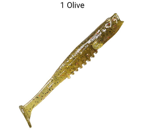 Силиконовая приманка Crazy Fish Nano minnow 3.5" 54-90-1-6, цвет #1, 5 шт.