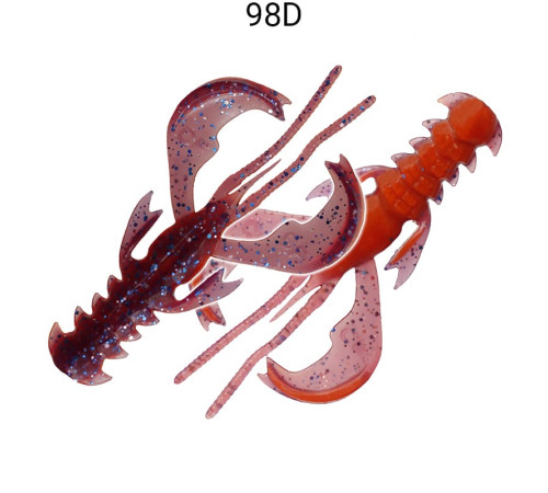 Силиконовая приманка Crazy Fish Nimble 2.5" 44-65-98d-6, цвет #98d, 7 шт.