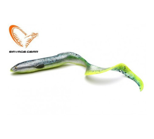 Приманка мягкая SAVAGE GEAR LB Real EEL 20cm 27g Green Yellow Glitter 2pcs Blister