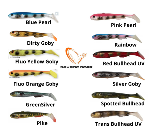 Приманка мягкая SAVAGE GEAR 3D Goby Shad 20cm 60g Rainbow 2pcs Blister