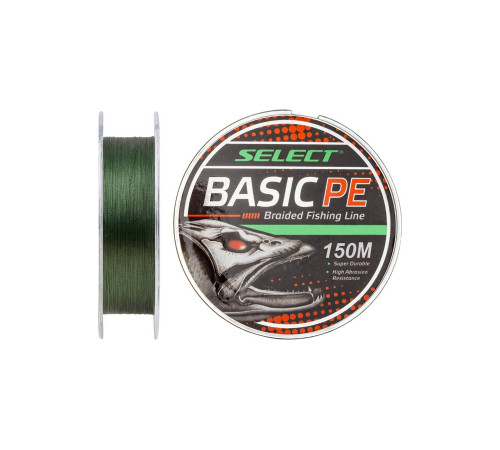 Шнур плетеный Select Basic PE X4 150m (тёмно-зелёный) 0.04mm 5LB/2.5kg