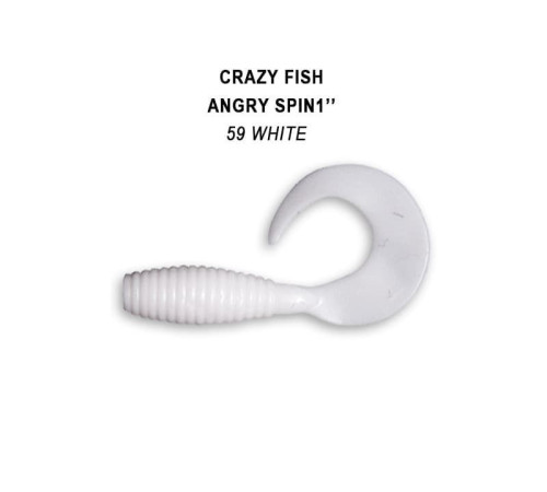 Силиконовая приманка Crazy Fish Angry spin 1" 20-25-59-6, цвет #59, 8 шт.