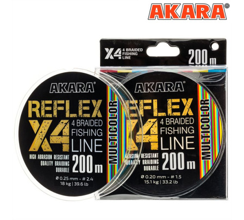 Плетёный шнур Akara Reflex (200 м, 0,2мм)