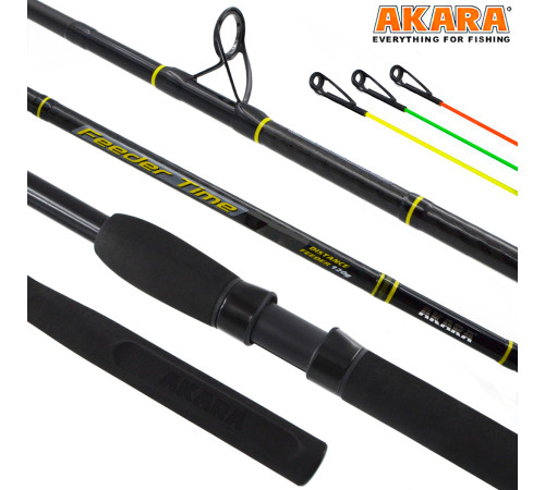 Удилище фидерное Akara Feeder Time Distance Feeder TX-40, углеволокно, 3.9 м, тест: до 80-100-120 г, 256 г