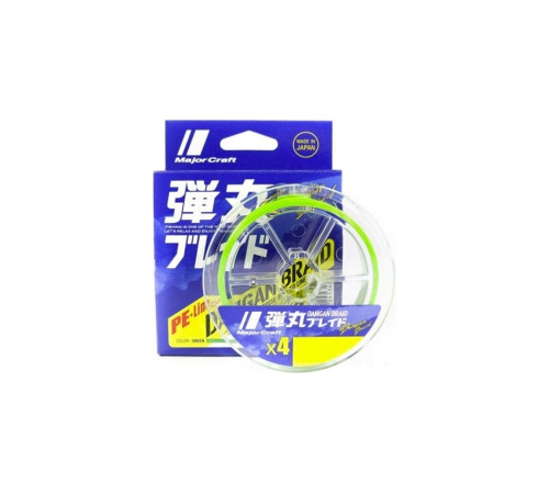 Шнур плетеный Major Craft 150m X4 (зеленый) DB4-150GR #0.8/0.12mm 14lb/6.1kg