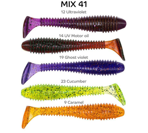 Силиконовая приманка Crazy Fish Vibro fat 2.7" 1-71-M41-6, цвет #M41, 5 шт.