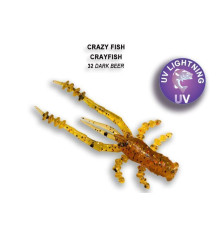 Силиконовая приманка Crazy Fish Crayfish 1.8" 26-45-32-6, цвет #32, 8 шт.
