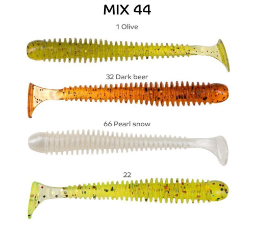 Силиконовая приманка Crazy Fish Vibro worm 2" 3-50-M44-6, цвет #M44, 8 шт.