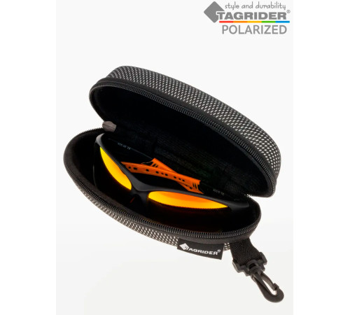 Очки поляризационные Tagrider N25-45 Gold Red Mirror в чехле