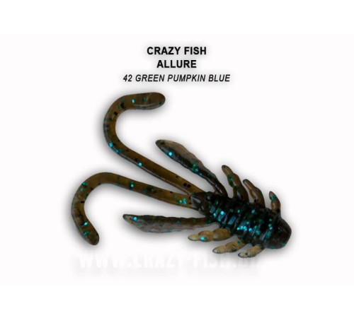 Силиконовая приманка Crazy Fish Allure 1.6" 23-40-42-6, цвет #42, 8 шт.