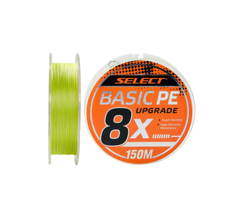 Шнур плетеный Select Basic PE X8 150m (салатовый) #1.0/0.14mm 18LB/8.2kg
