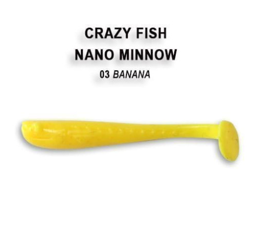 Силиконовая приманка Crazy Fish Nano minnow 1.6" 6-40-3-6, цвет #3, 8 шт.