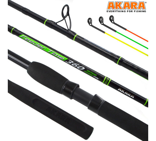 Удилище фидерное Akara Feeder Time Method Feeder TX-40, углеволокно, 3.6 м, тест: до 60-80-100 г, 200 г