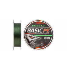 Шнур плетеный Select Basic PE X4 100m (тёмно-зелёный) 0.10mm 10LB/4.8kg