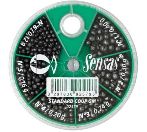 Набор грузов Sensas Standard Pole Box Large 100 г. 0.12-0.40 г