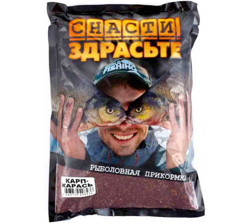 Прикормка Снасти Здрасьте Карп/Карась 0.8 кг (бордовая)