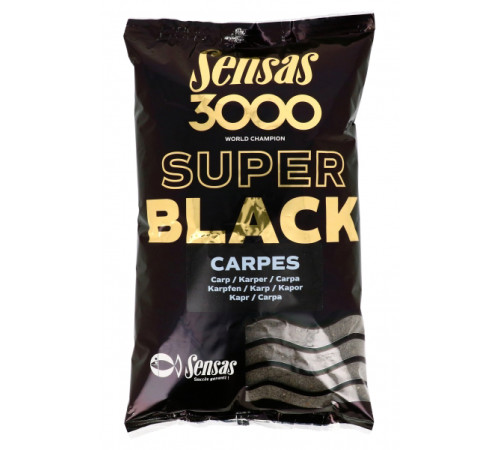 Прикормка Sensas 3000 Super Black Carp 1 кг (Карп)