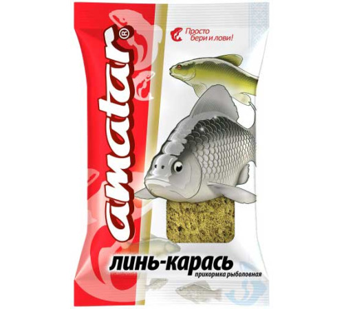 Прикормка Amatar Линь-Карась (светлая) 750 г
