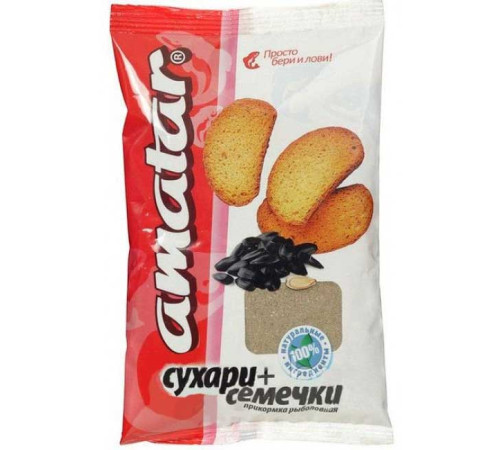 Прикормка Amatar Сухари-Семечки (серая) 750 г
