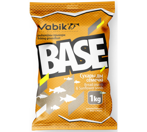 Прикормка Vabik Base Сухари-Семечки (серая) 1кг