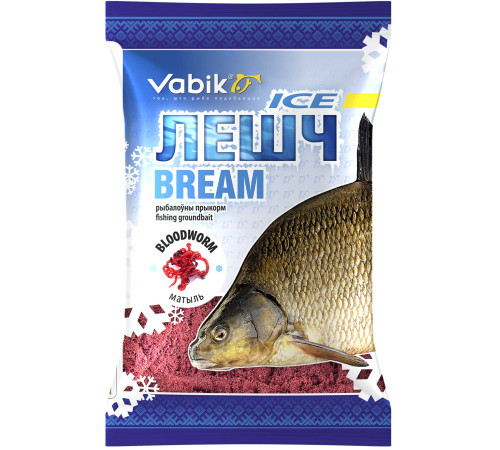 Прикормка зимняя Vabik Ice Лещ Мотыль (красная) 750г