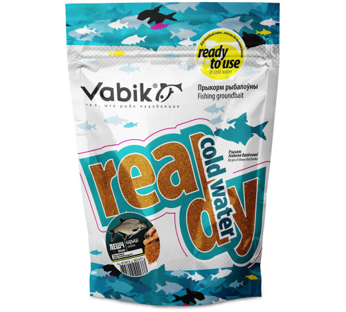 Прикормка увлажненная Vabik READY COLD WATER Лещ Корица (коричневая) 750г