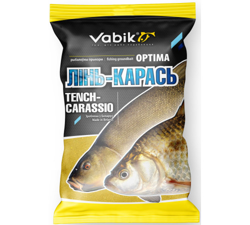 Прикормка Vabik Optima Линь-Карась (серо-жёлтая) 1кг